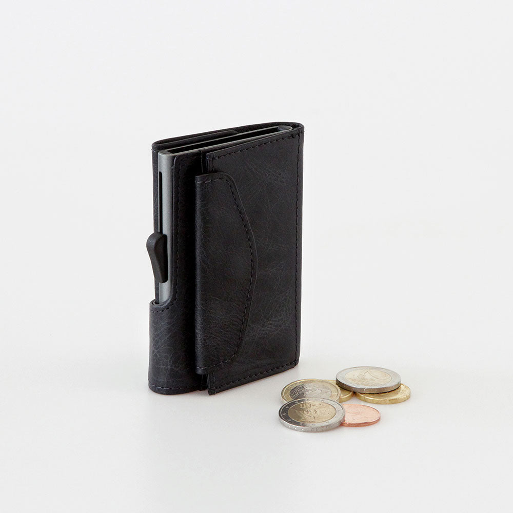 C-Secure Leather Coin Wallet - Blackwood